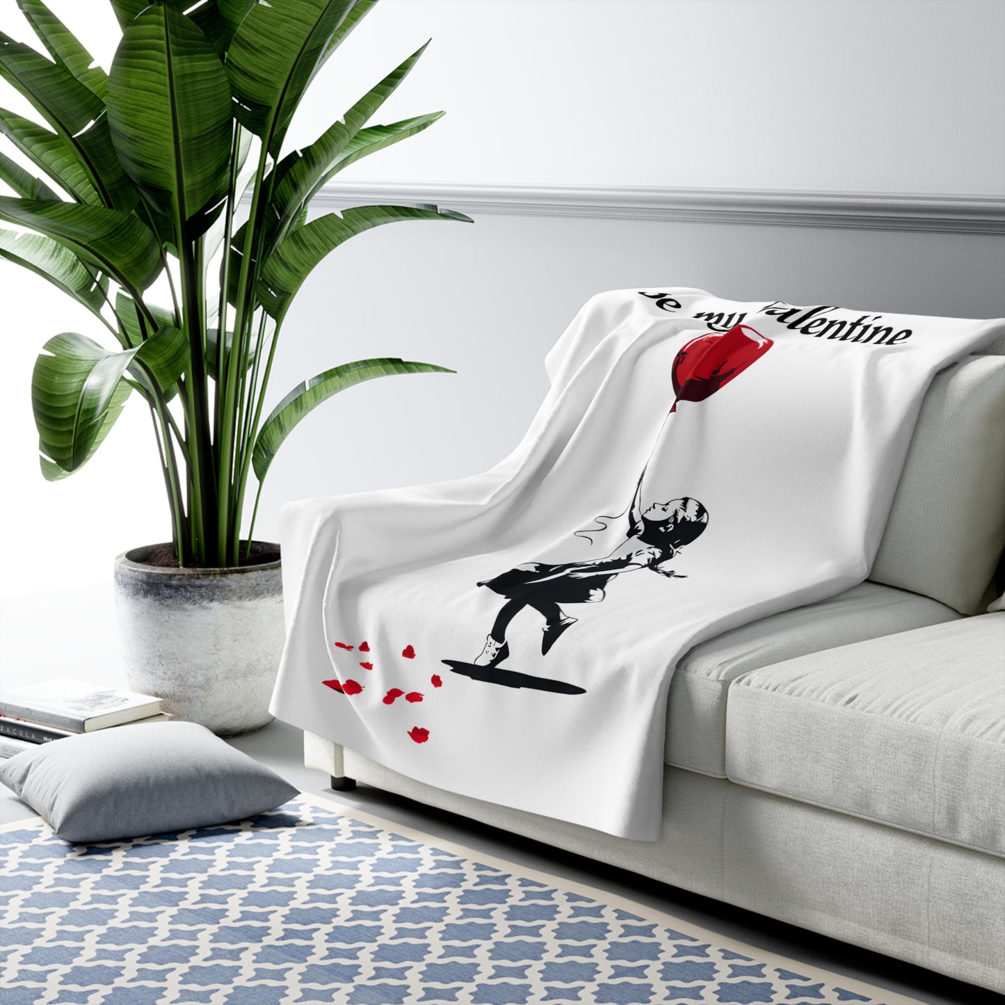 Sherpa Blanket — be mine balloon