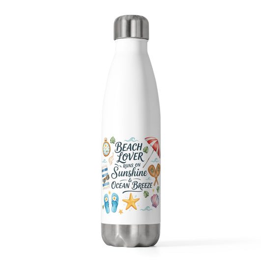 Insulated Bottle — Watercolor Beach Lover Aesthetic Quote