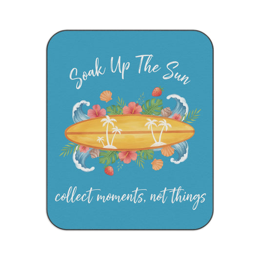 Picnic blanket - Tropical Surfboard Summer Quote Art