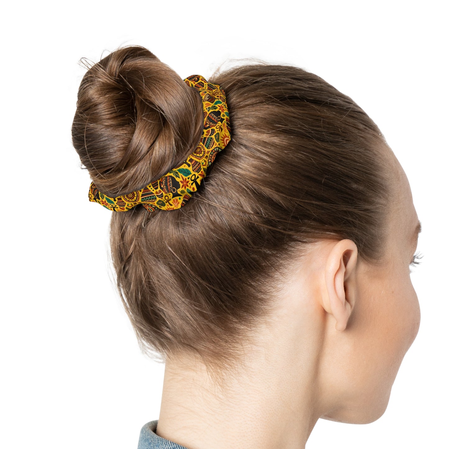 Scrunchie — Boho Afrocentric Tribal Illustration Pattern