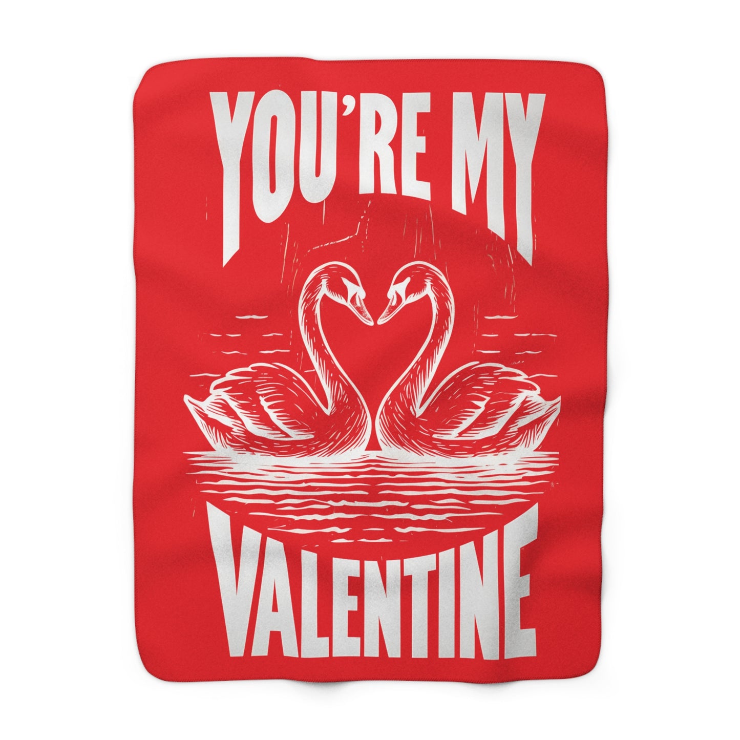 Sherpa blanket - love swans
