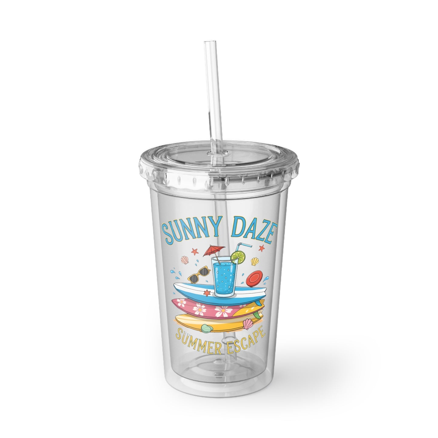 Acrylic tumbler - Sunny Daze Summer Escape Art