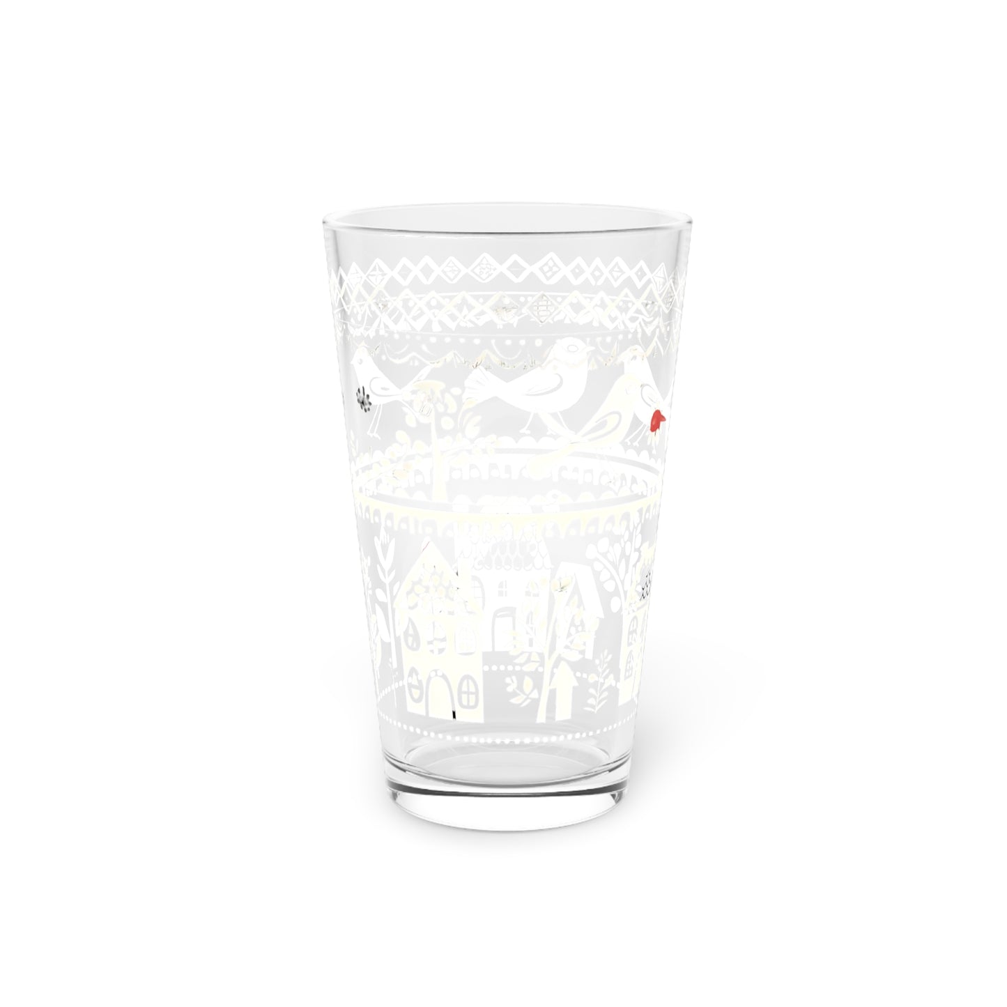 Drinking glass - the folk art garden pattern