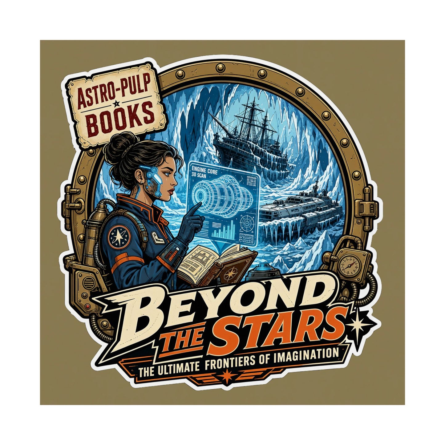 How to style a dark academia and retro futurism sticker collection - poster