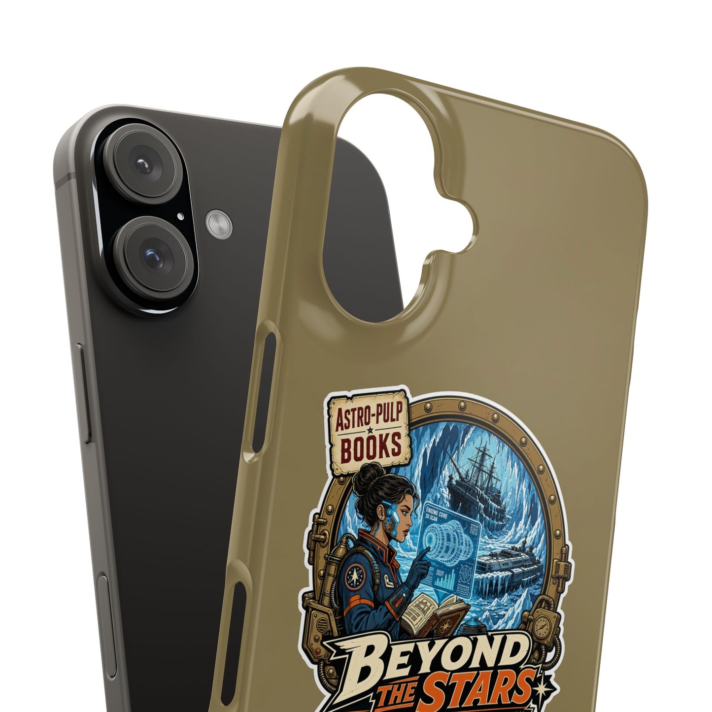 How to style a dark academia and retro futurism sticker collection- iphone 15 and 16 slim case