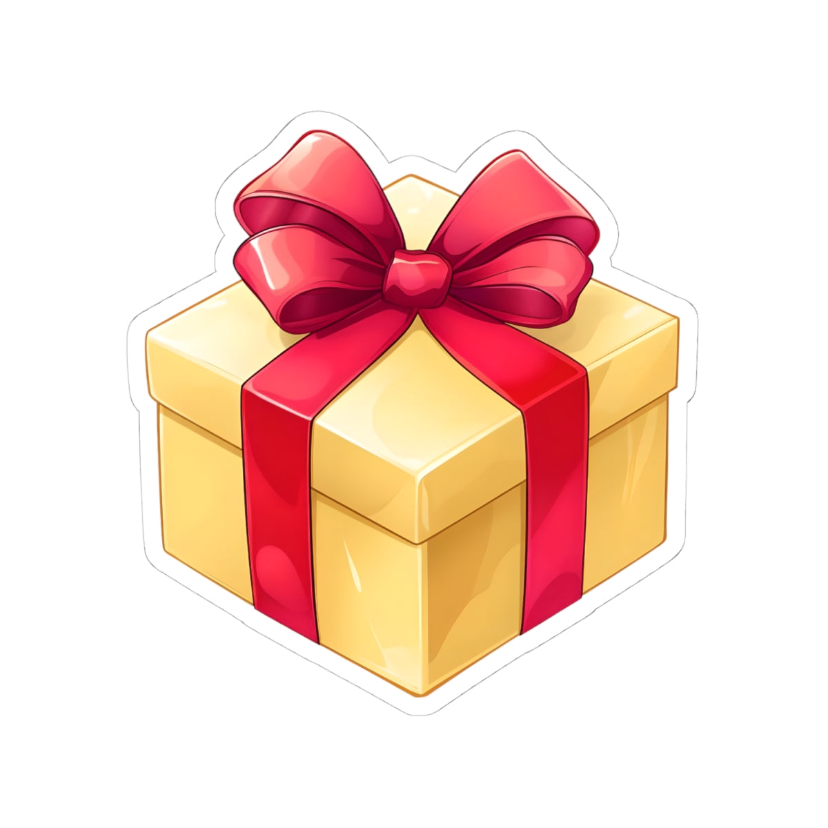 Kiss cut sticker - the vintage gift box