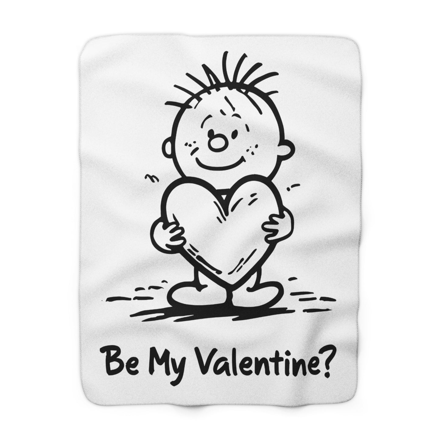 Sherpa fleece blanket - be my valentine?