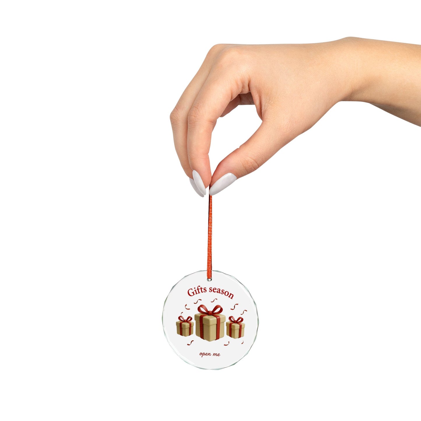Crystal glass ornament - the Gifts season