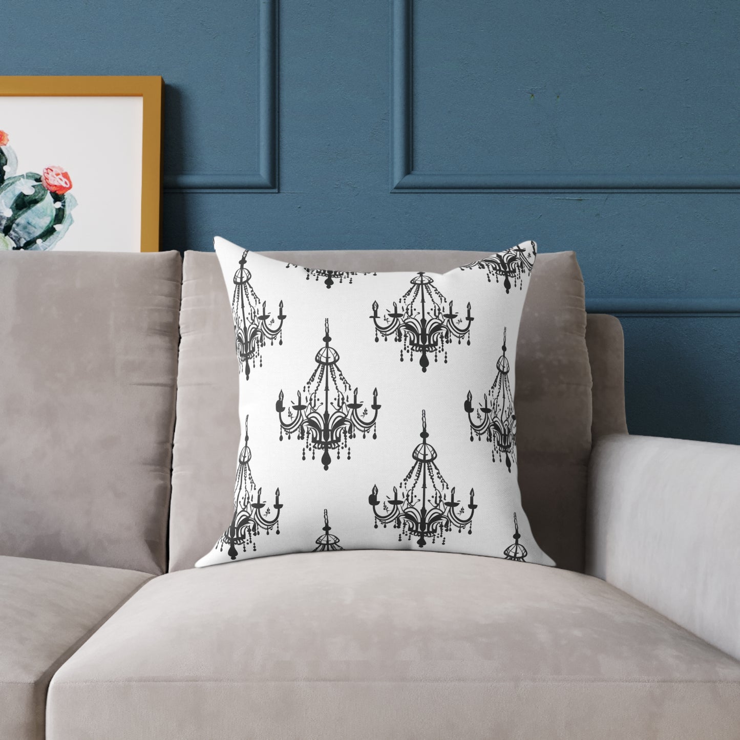 Throw pillow - gothic chandeliers pattern