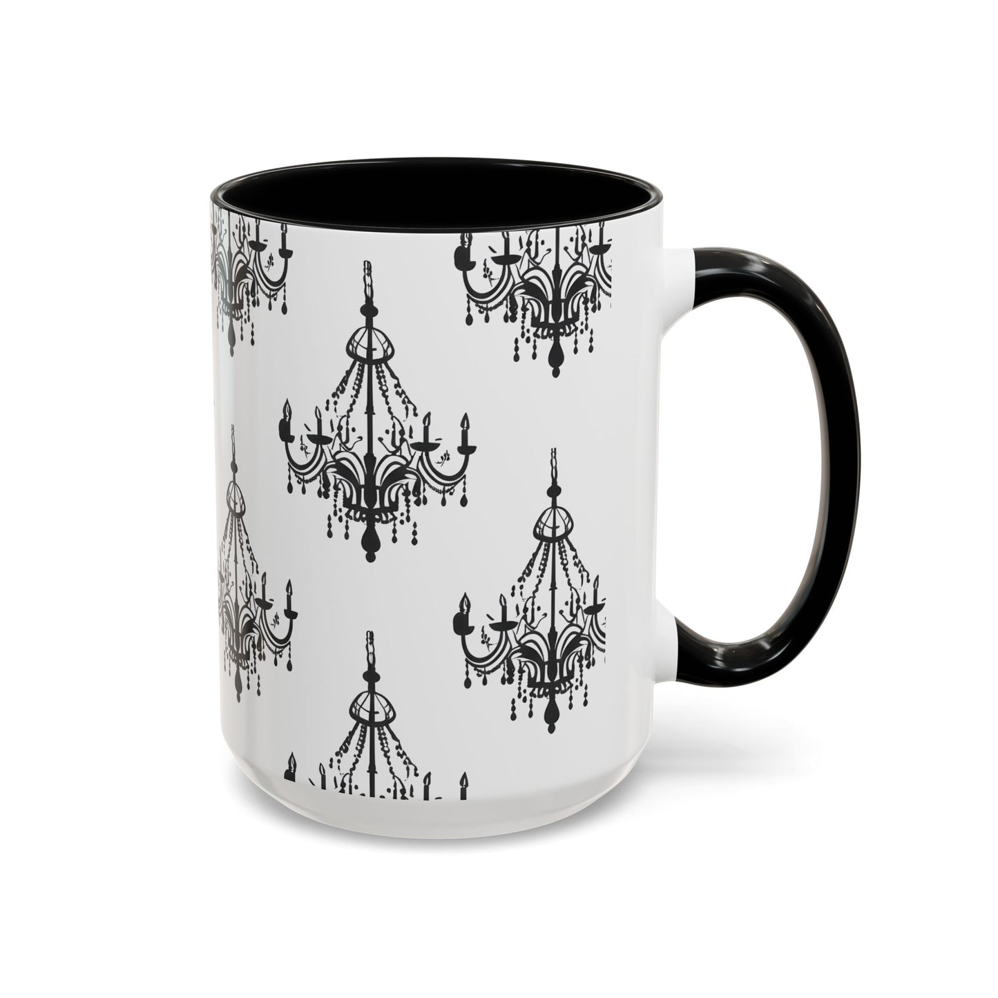 Coffee mug 15 oz - gothic Chandeliers pattern