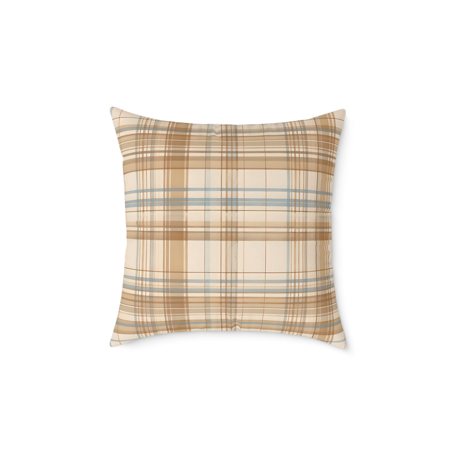 Throw Pillow –  Elegant Beige Tartan Seamless Tile