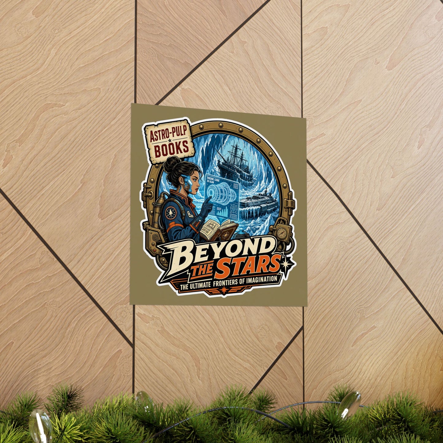 How to style a dark academia and retro futurism sticker collection - poster