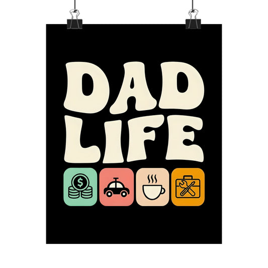 Poster - Retro Dad Life Graphic