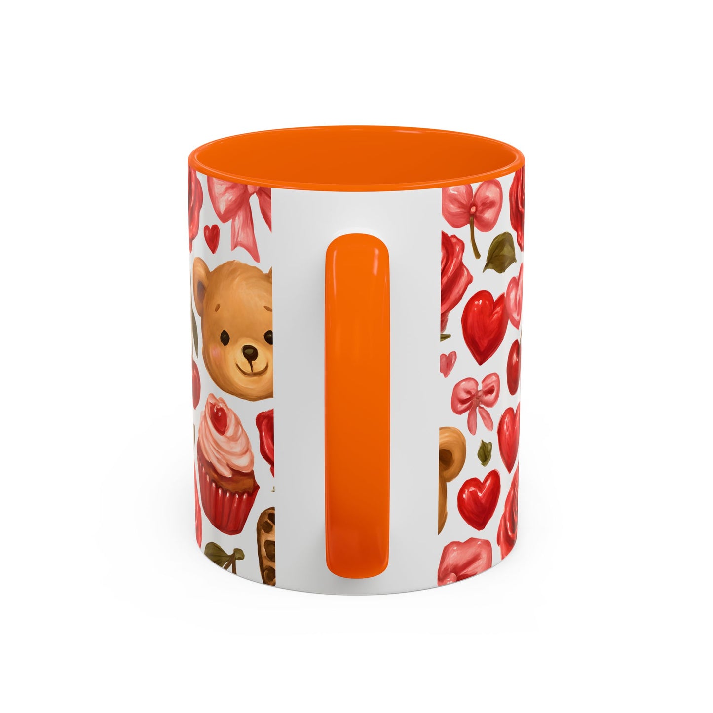 Inside colour mug - teddy bear pattern