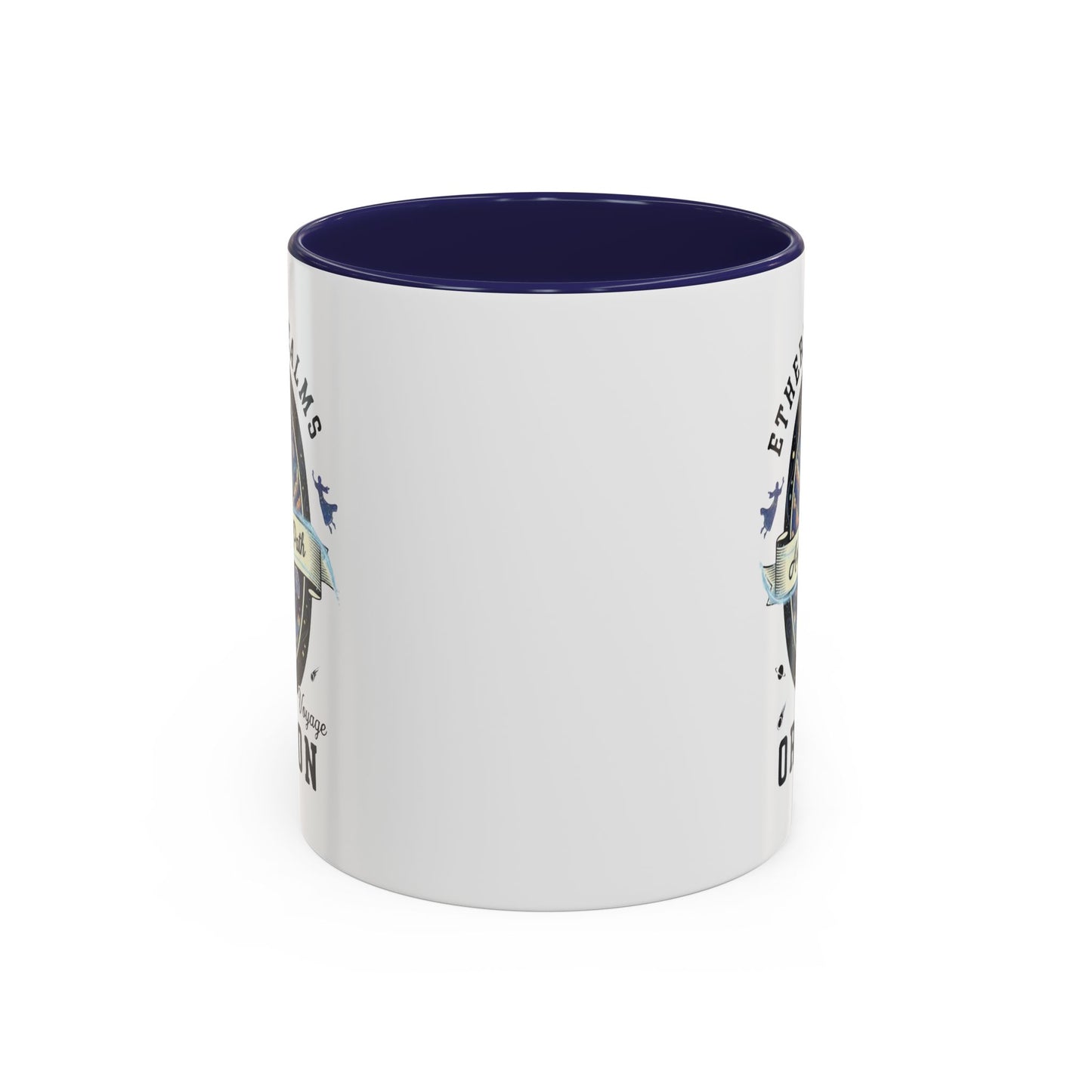 Inside coloured mug - Celestial Oregon Vintage Travel Badge