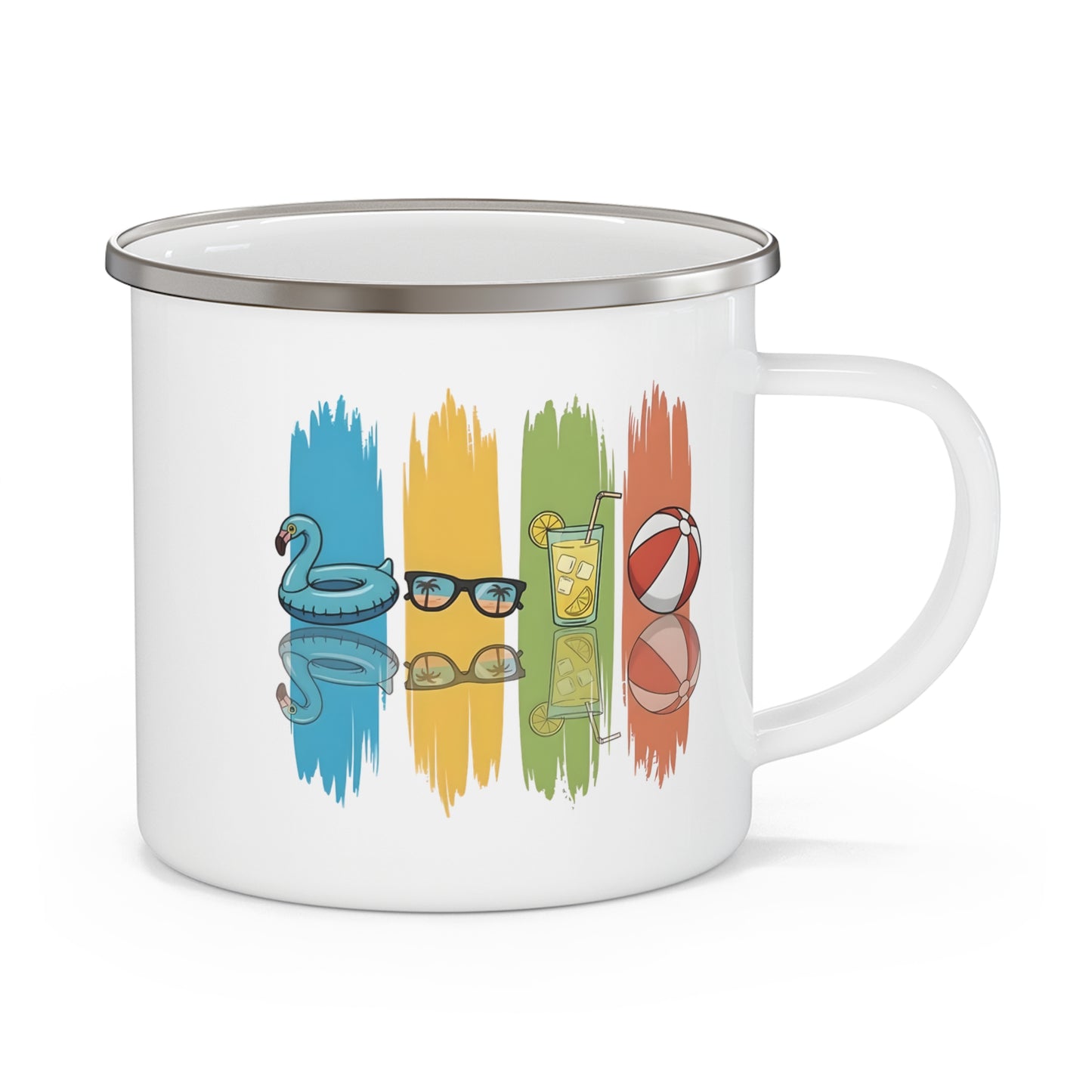 Enamel Camping Mug — Vibrant Summer 2026 Aesthetic Graphics