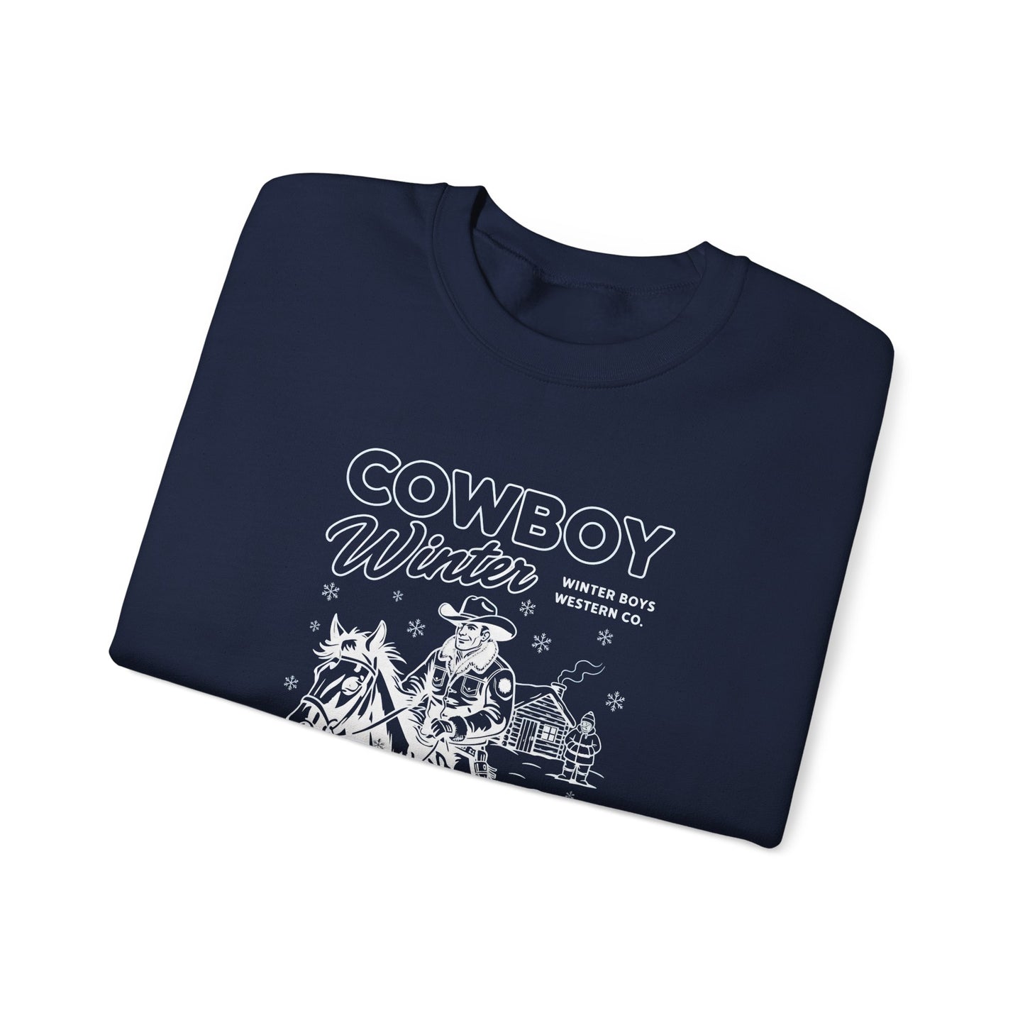 Crewneck sweatshirt - cowboy's Winter authentic