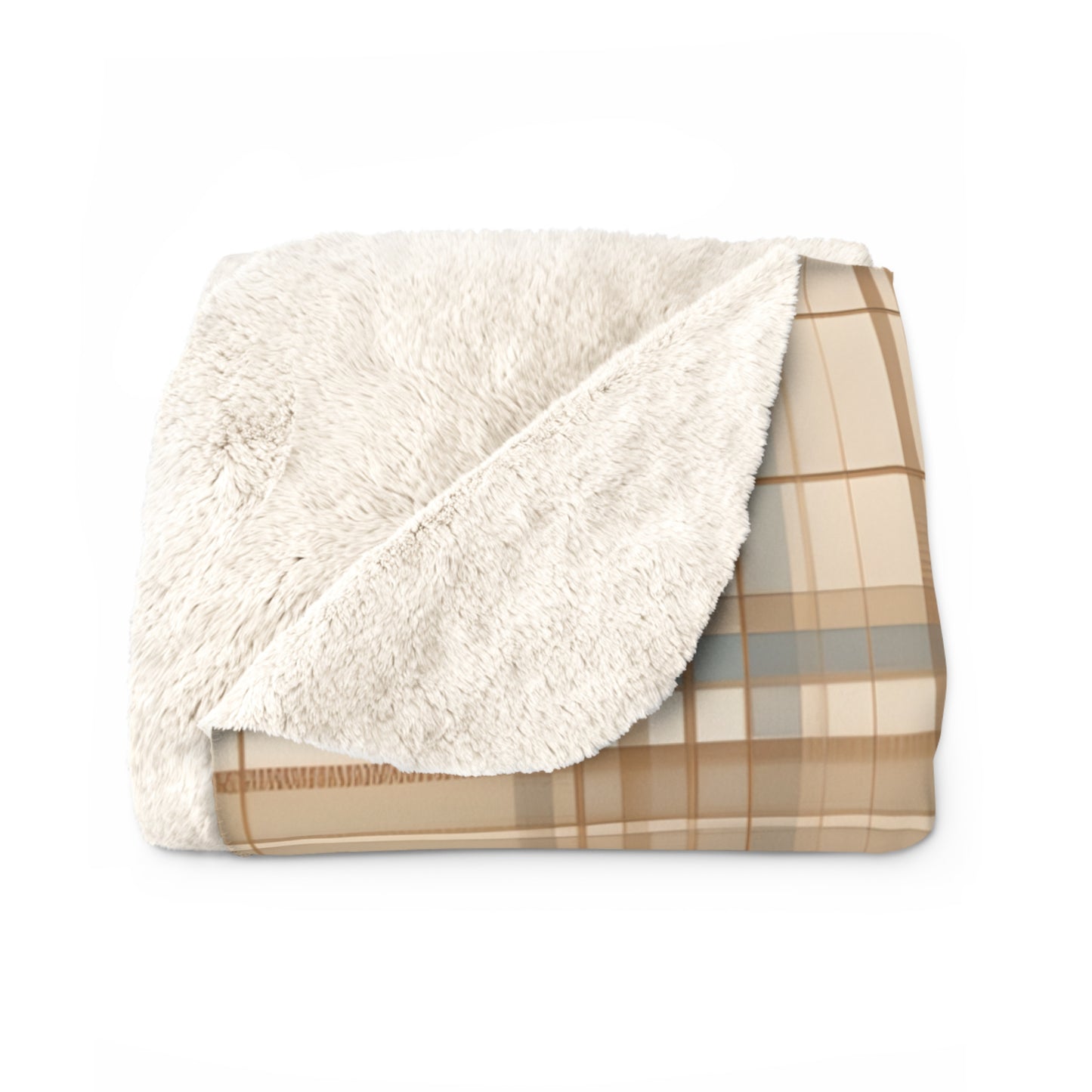 Blanket - Elegant Beige Tartan Seamless Tile