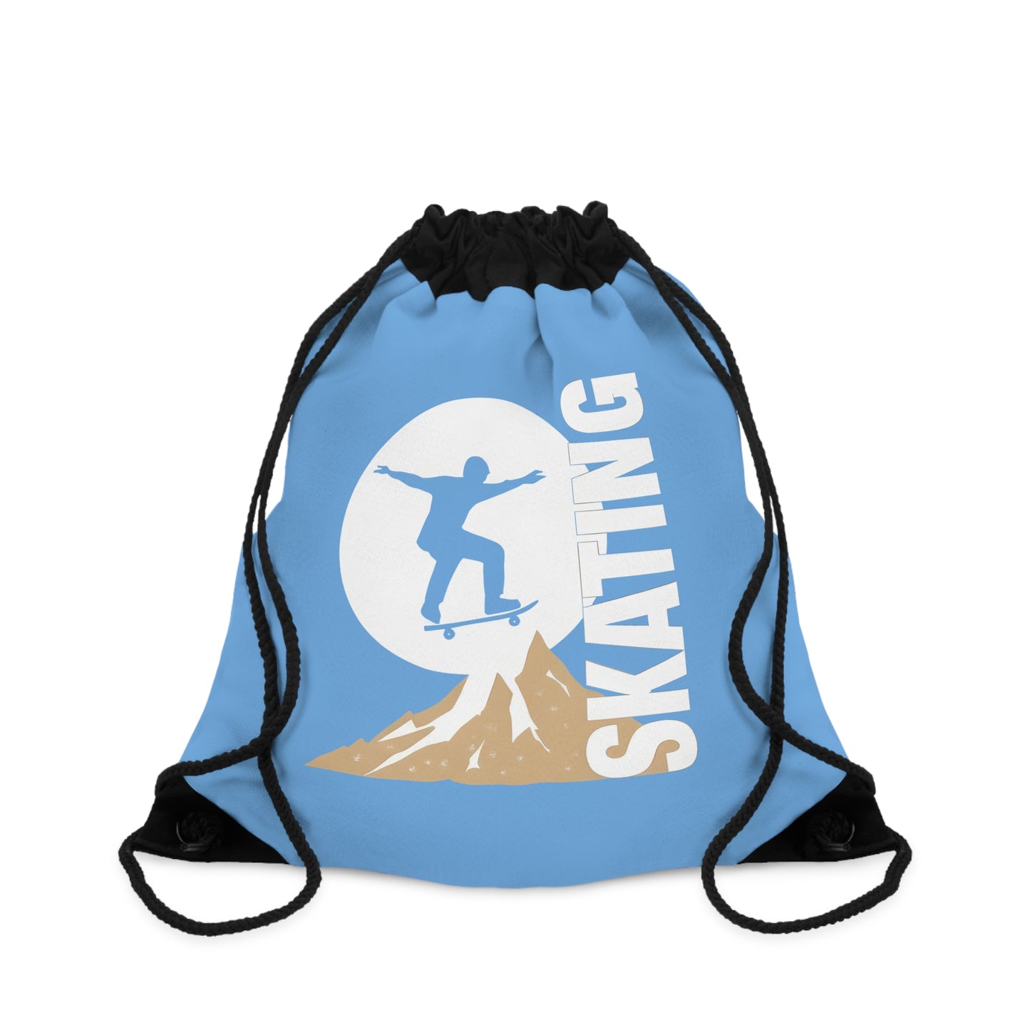 Drawstring bag - The winter full moon skater