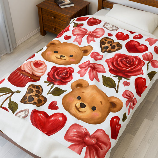 Blanket - teddy bear pattern