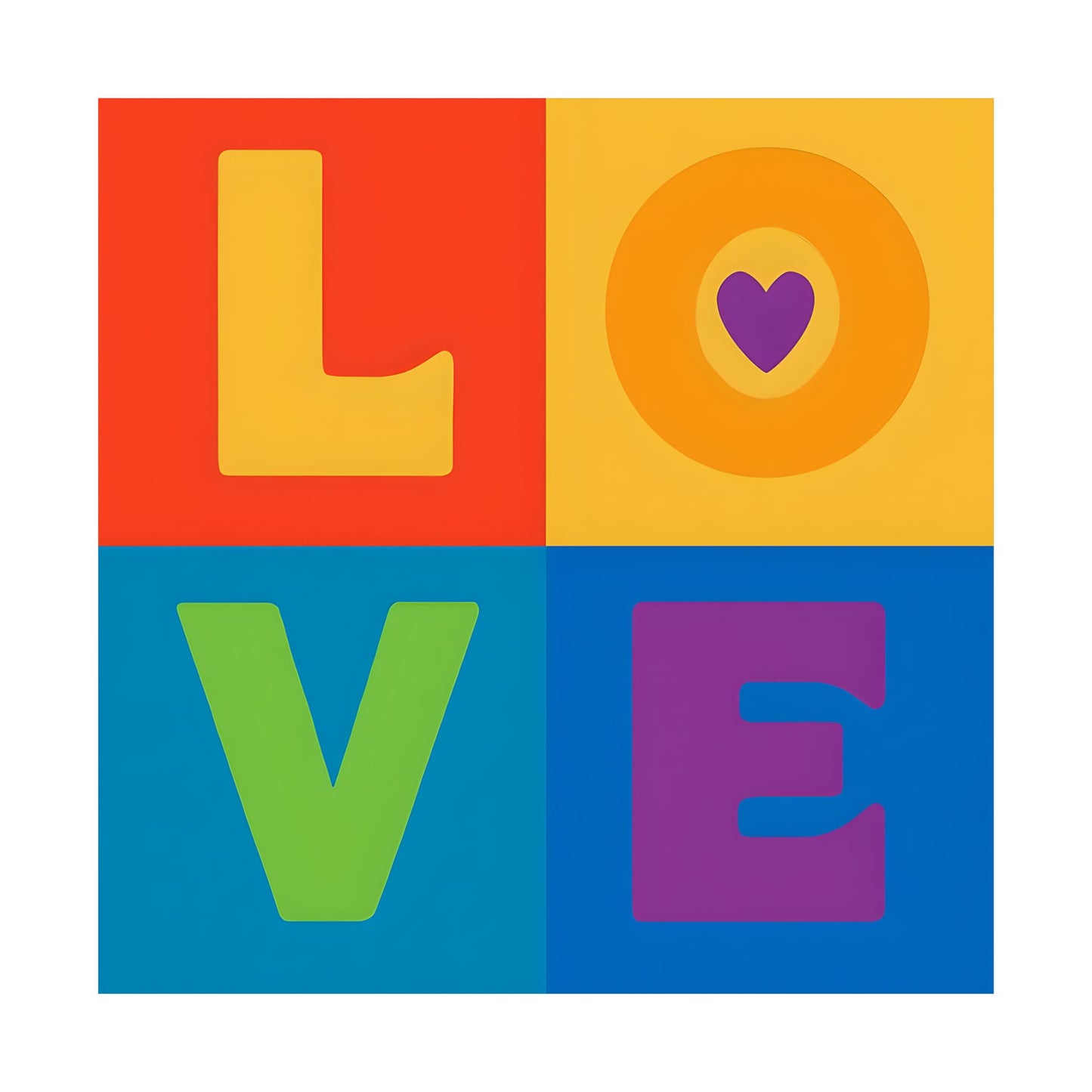 Poster - love colourful graphic