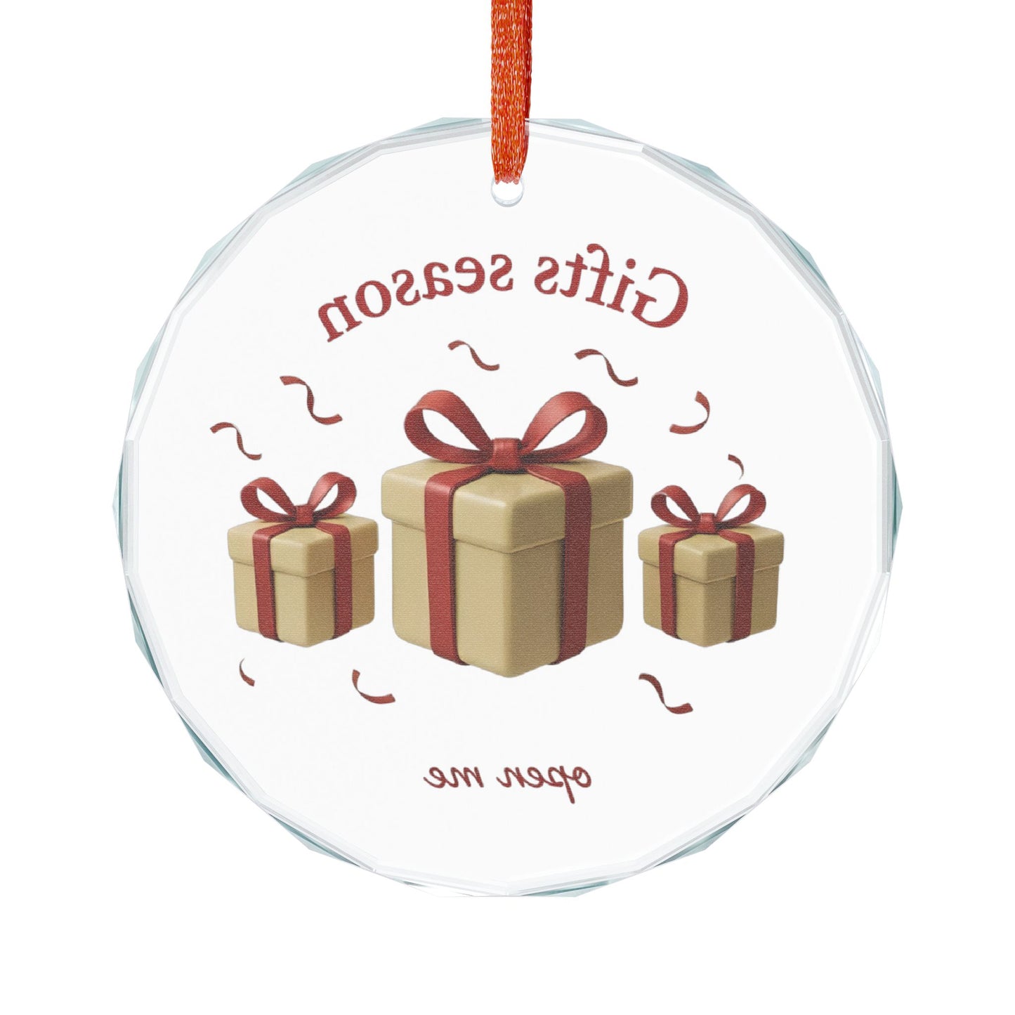 Crystal glass ornament - the Gifts season