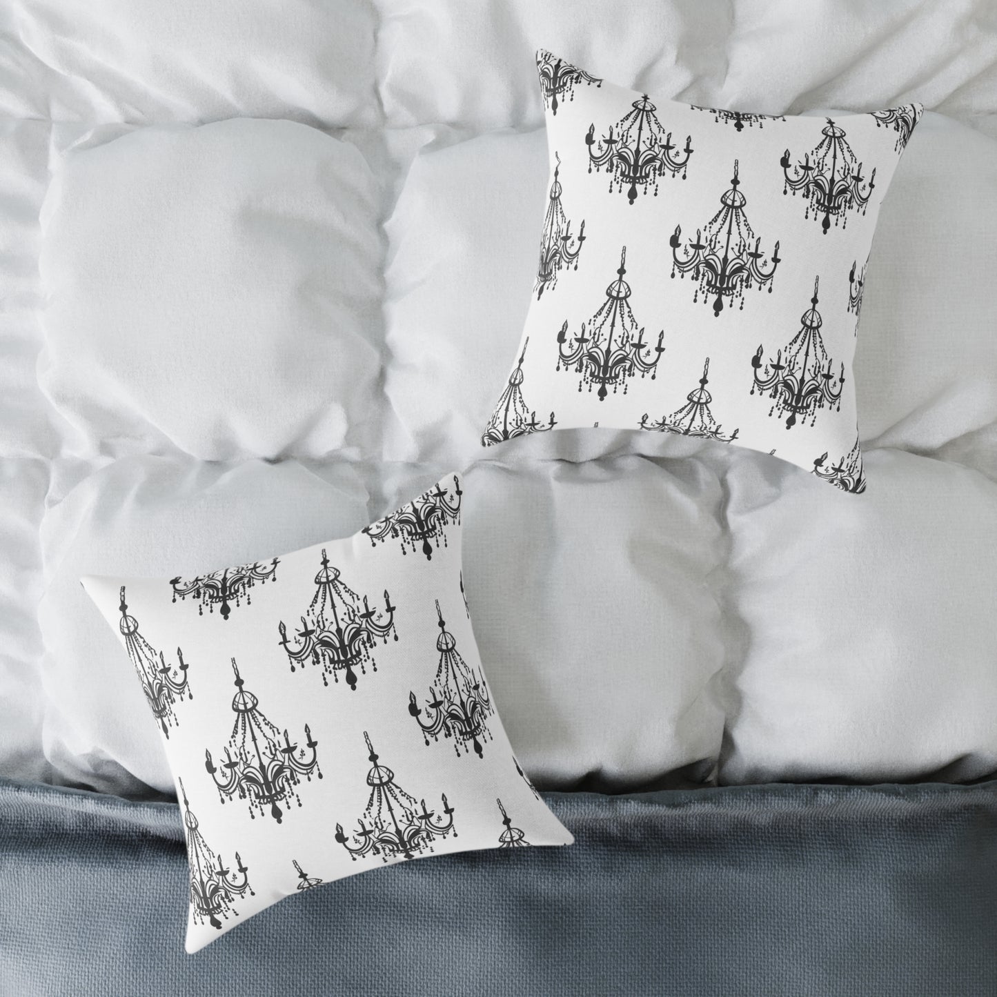 Throw pillow - gothic chandeliers pattern