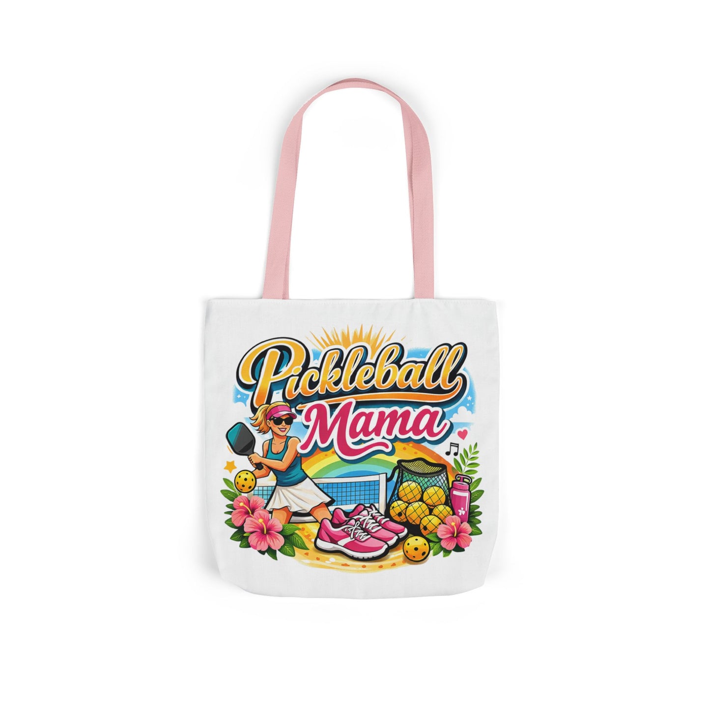 Tote bag - Vibrant Tropical Pickleball Mama Art