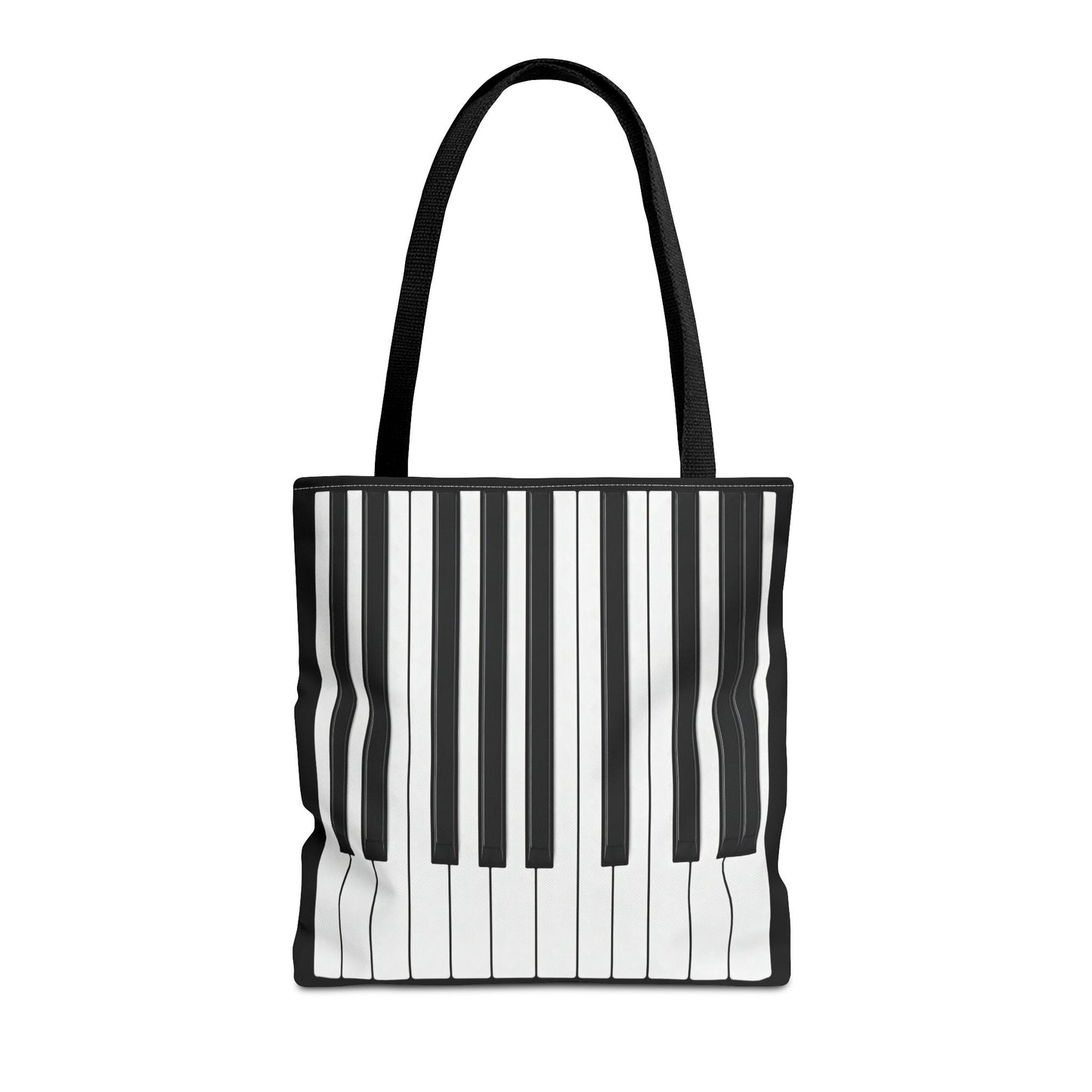 Authentic Miniature Piano Keyboard Pattern tote bag- High-Contrast Minimalist Design for Pianists and Musicians .