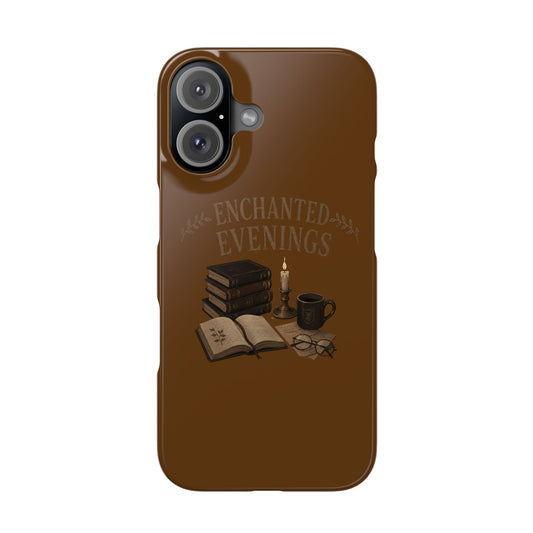 the Best iphone 16 slim case Gift for a Dark Academia Book Lover-Enchanted Evenings Edition