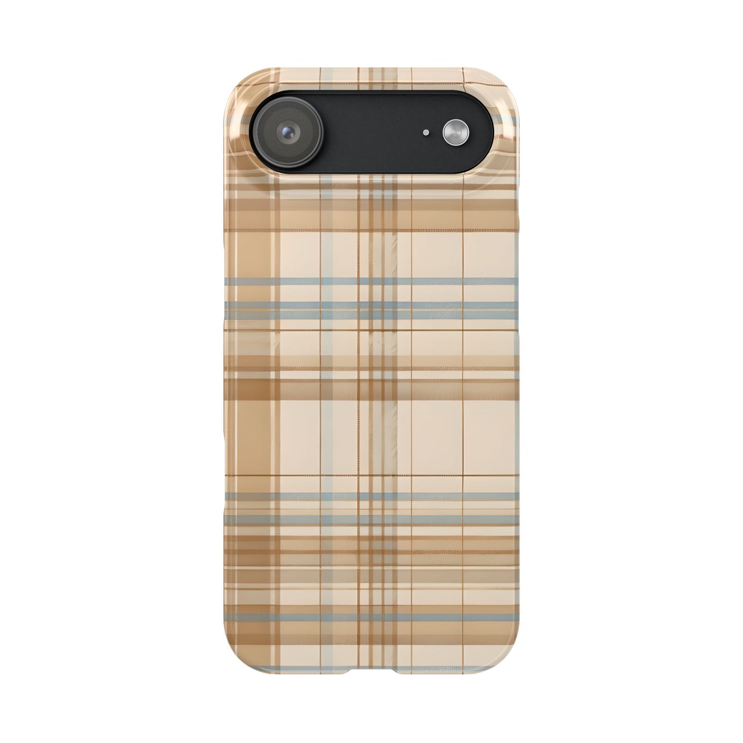 Iphone Slim Case — Elegant Beige Tartan Seamless Tile