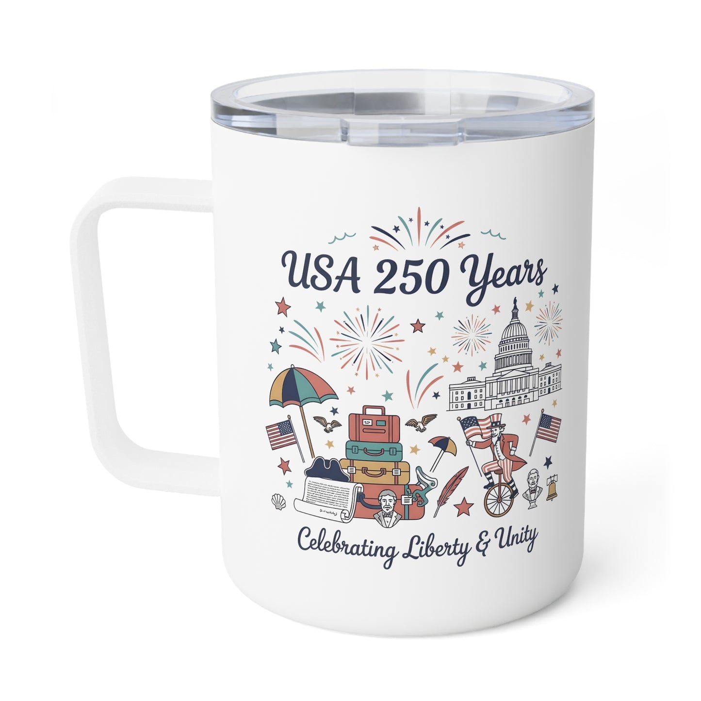 Insulated mug - Liberty and Unity Semiquincentennial Art