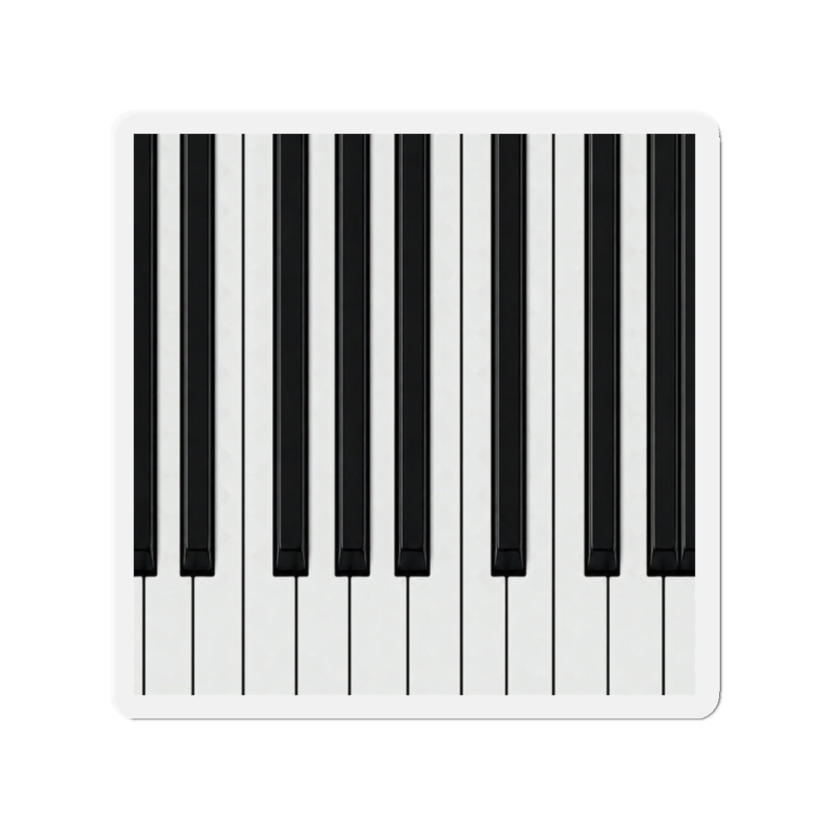 Authentic Miniature Piano Keyboard Pattern die cut magnet - High-Contrast Minimalist Design for Pianists and Musicians .