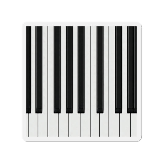 Authentic Miniature Piano Keyboard Pattern die cut magnet - High-Contrast Minimalist Design for Pianists and Musicians .