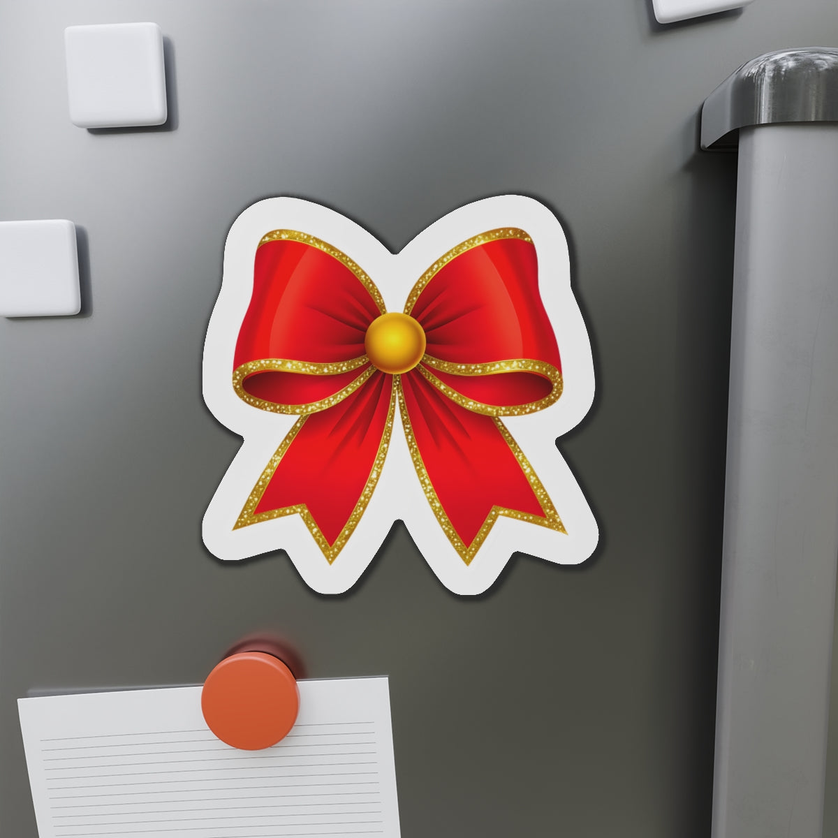 Die cut magnet -The vintage red hair bow