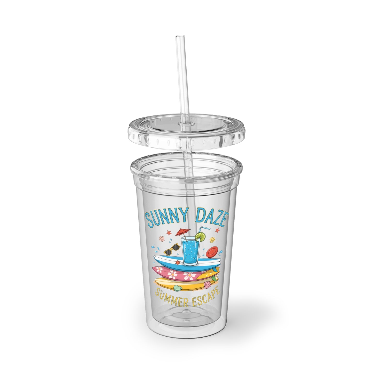 Acrylic tumbler - Sunny Daze Summer Escape Art
