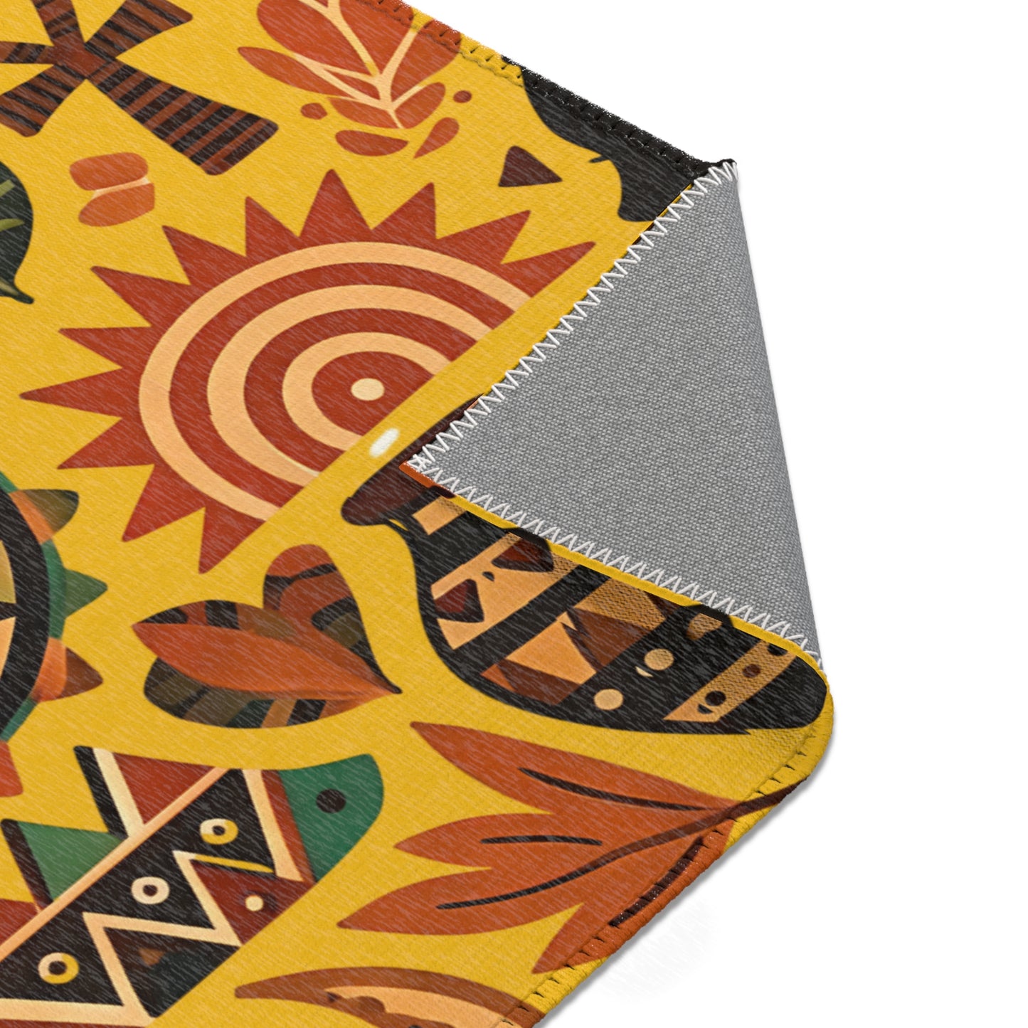 Area rug - Boho Afrocentric Tribal Illustration Pattern