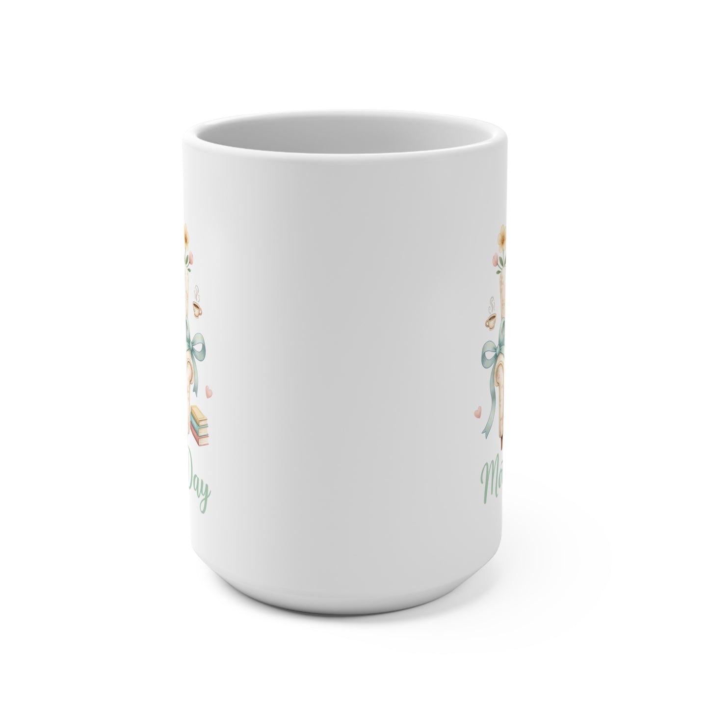 15 oz mug - First Mother's Day Aesthetic Illustration