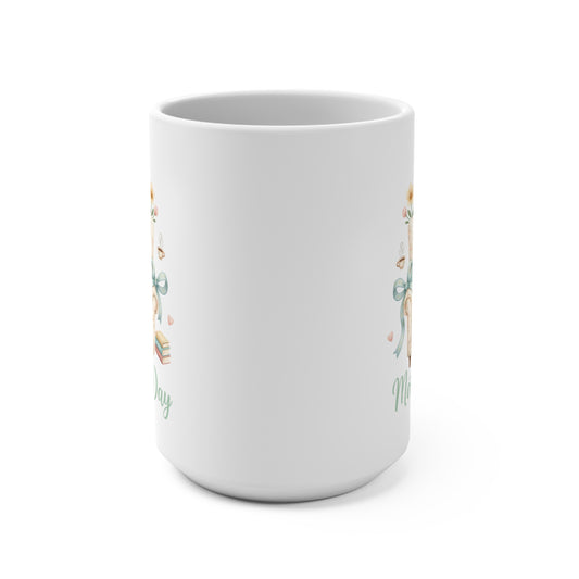 15 oz mug - First Mother's Day Aesthetic Illustration