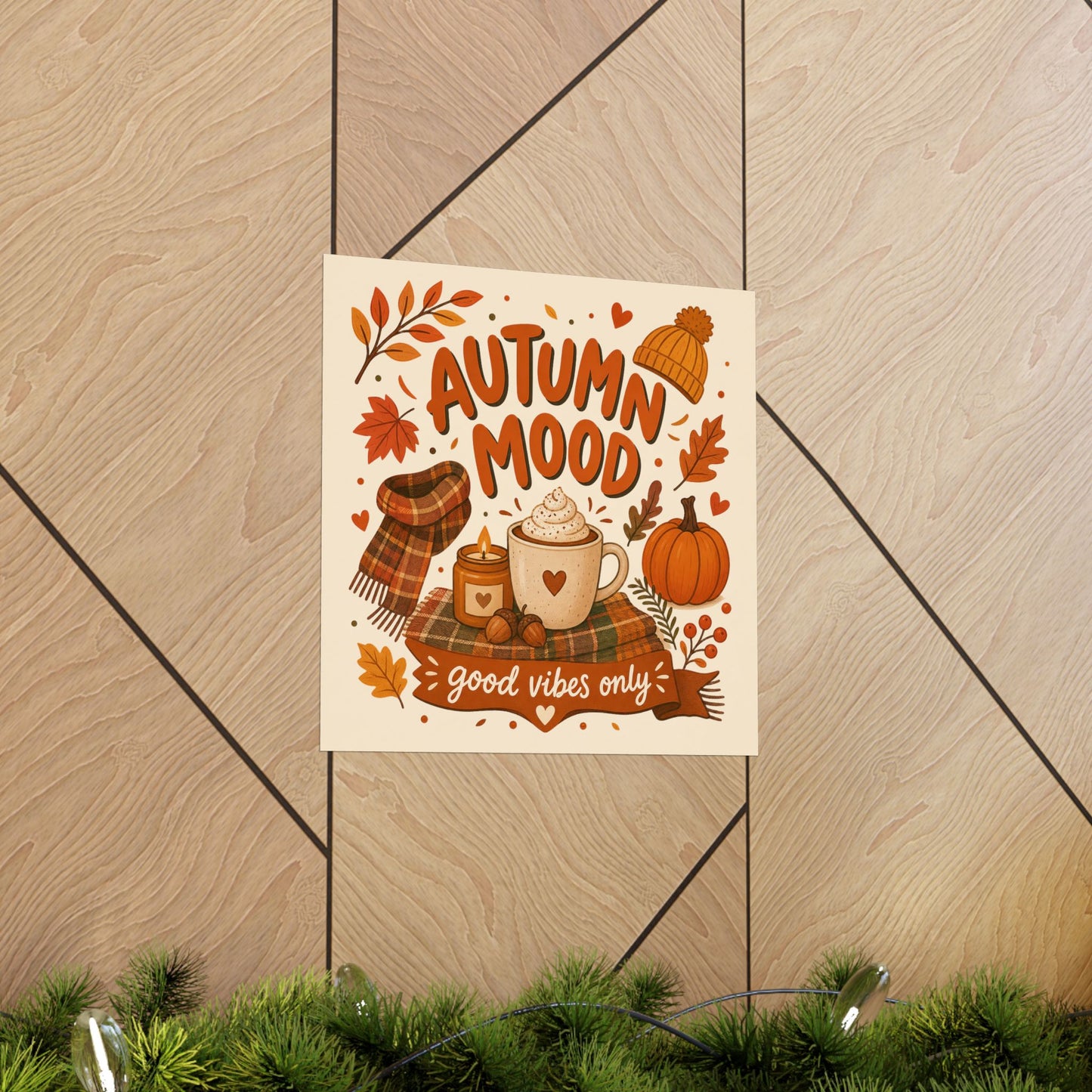 Cute Autumn Aesthetic poster Design for Fall Lovers and Cozy Season