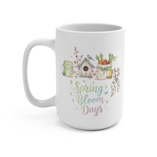 15 oz mug - spring cottage aesthetics