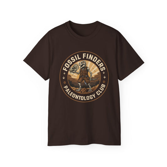 T-shirt - Vintage Fossil Finders Dinosaur Badge