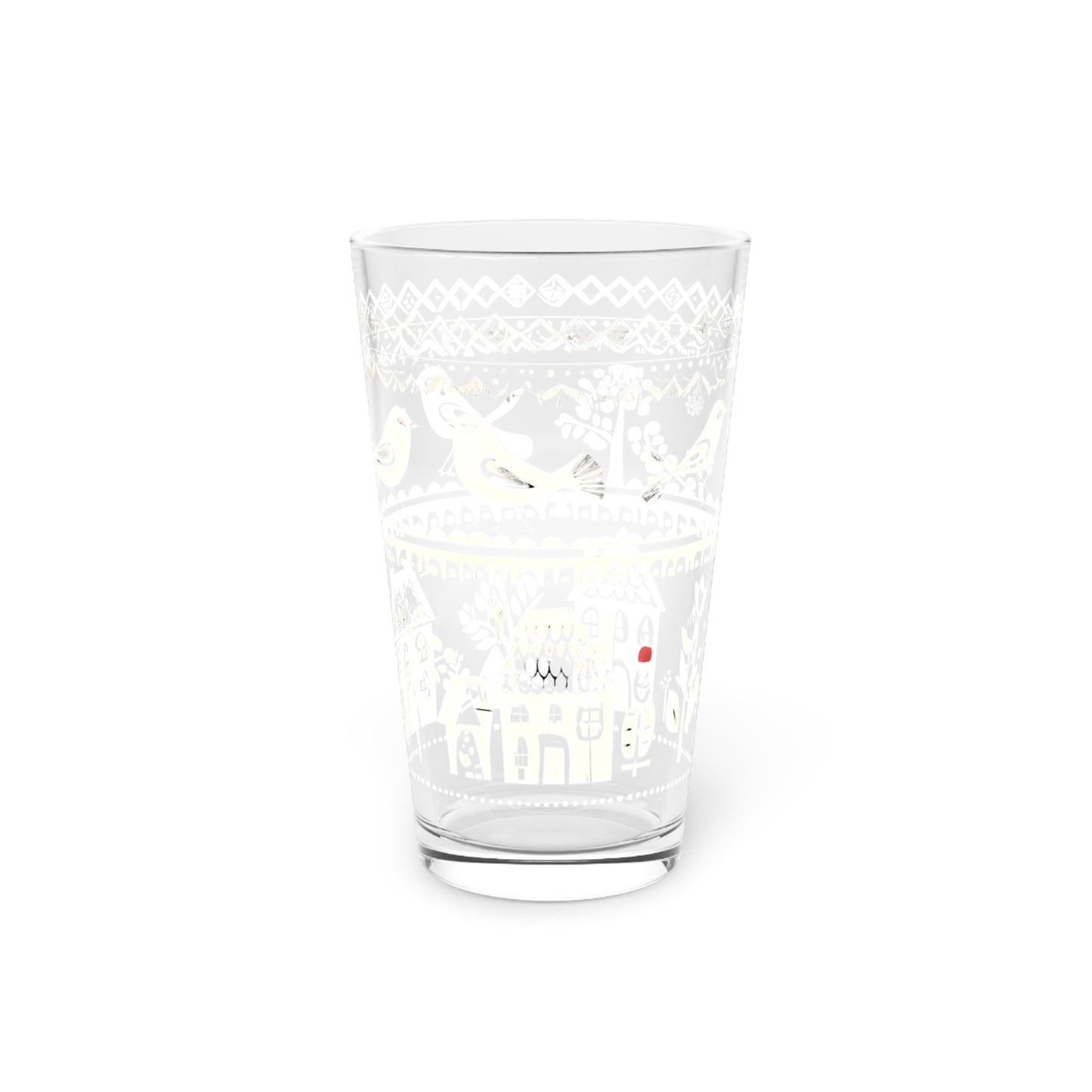Drinking glass - the folk art garden pattern