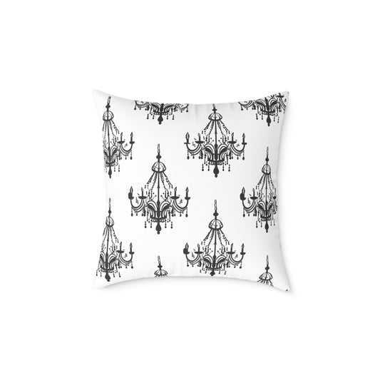 Throw pillow - gothic chandeliers pattern
