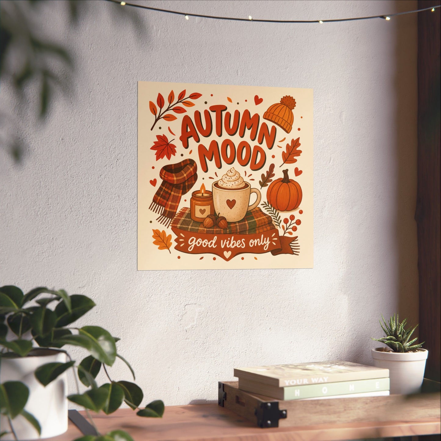 Cute Autumn Aesthetic poster Design for Fall Lovers and Cozy Season