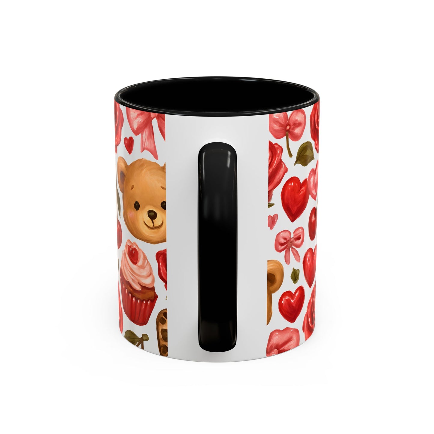 Inside colour mug - teddy bear pattern