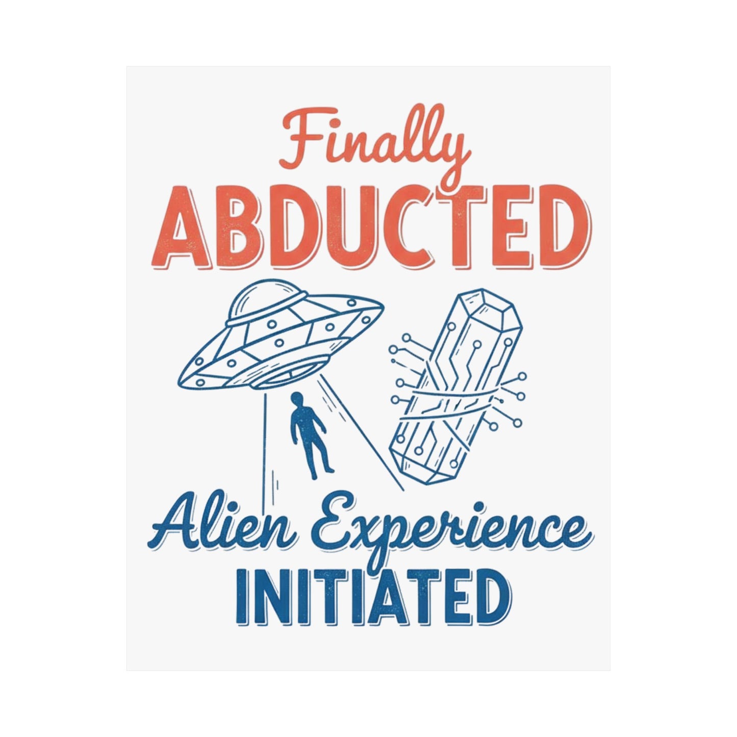 Poster - Vintage Humorous Alien Abduction Art