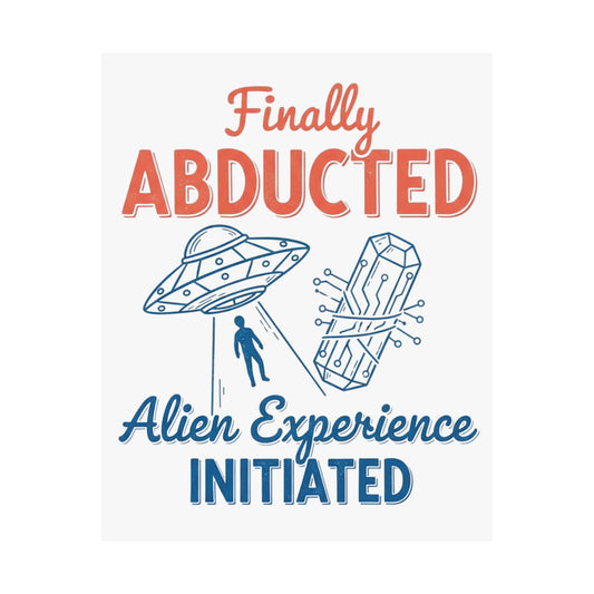 Poster - Vintage Humorous Alien Abduction Art
