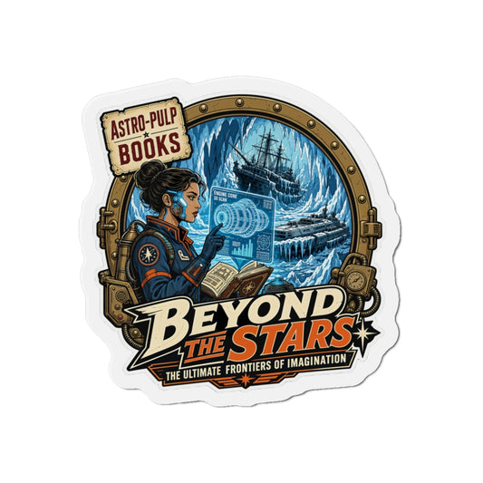 How to style a dark academia and retro futurism sticker collection - die-cut magnet