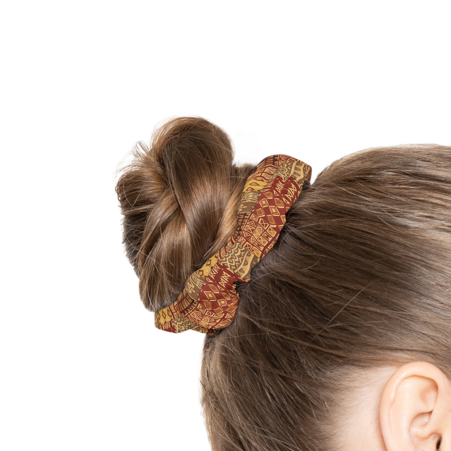 Scrunchie - African Inspired Tribal Mosaic Pattern